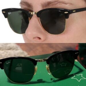 Ray-Ban Classic Black and Gold Sunglasses